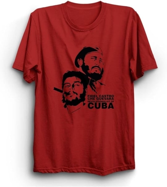 The Fame Che Guevara, Fidel Castro, Revolutionalist Of Cuba, Küba Tişört