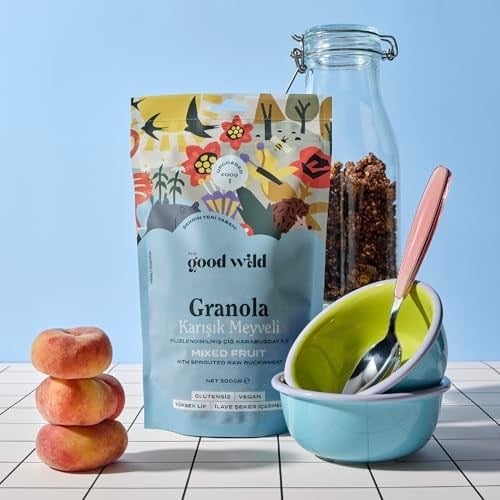 The Good Wild Karışık Meyveli Granola - İlave Şekersiz, Glutensiz Vegan Atıştırmalık, Yüksek Lifli, 300 g