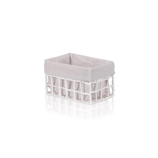 The Mia Braid Hasır Organizer Sepet Beyaz 22x14x13 Cm
