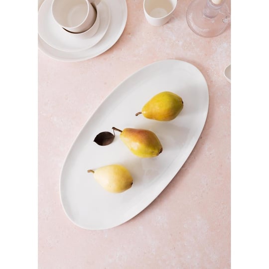 The Mia Cotta Limoges Oval Servis Beyaz 43x22 Cm