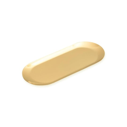 The Mia Linea Oval Çelik Servis Tabağı Gold 30 X 12 Cm