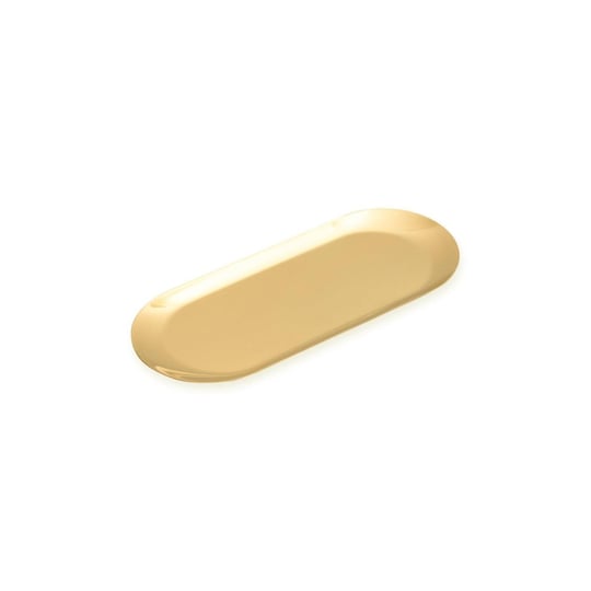 The Mia Linea Oval Çelik Servis Tabağı Gold 26 X 11 Cm