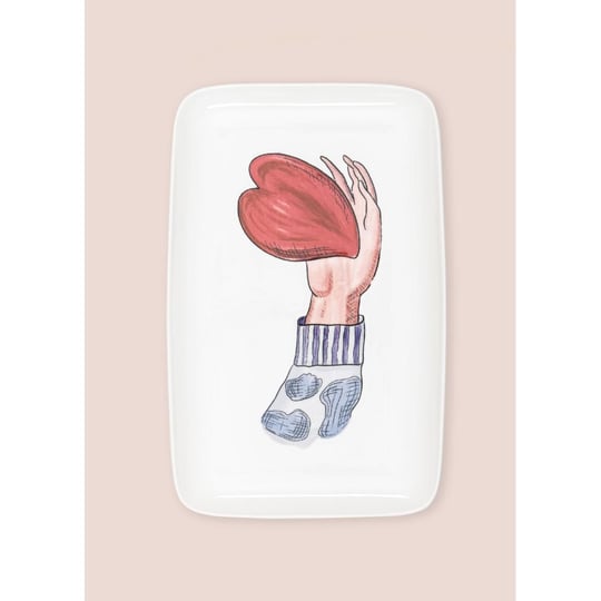 The Mia Luv Dikdörtgen Servis Tabağı 31x20 Cm