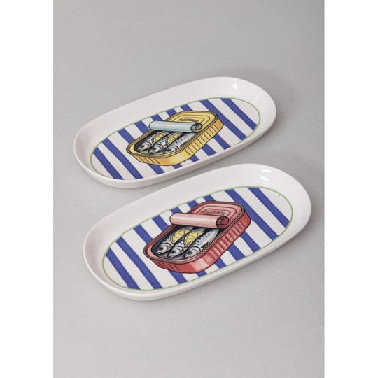 The Mia Palma Oval Servis Tabağı 2li 29 Cm