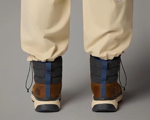 The North Face Bergen Deri Su Geçirmez Kar Botu, Erkek, Timber Tan/TNF Red