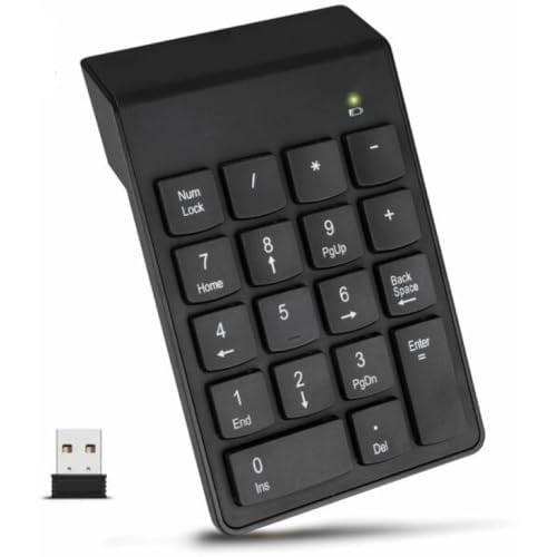 The Wlue Kablosuz Sayısal Tuş Takımı, 18 Tuşlu Numerik Keypad, Numpad Klavye
