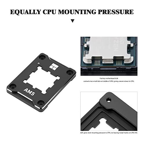 Thermalright ASF-Siyah AM5 CPU Tutucu, Düzeltici Bükülme Önleyici Sabitleme Çerçevesi, AM5 Tam Fit Sabit İşaretsiz Montaj, AM5 Bükülme Önleyici Kontak Çerçevesi, CPU Soğutucu Standardı