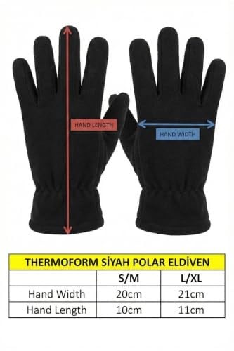 Thermoform Polar Unisex Eldiven Trend SİYAH