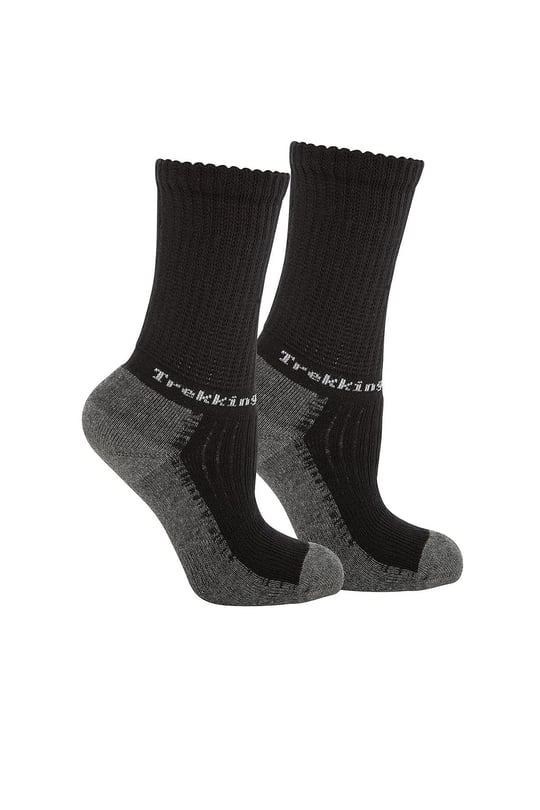 Thermoform Unisex Çocuk Uzun Outdoor Çorap, Siyah, 23 Numara