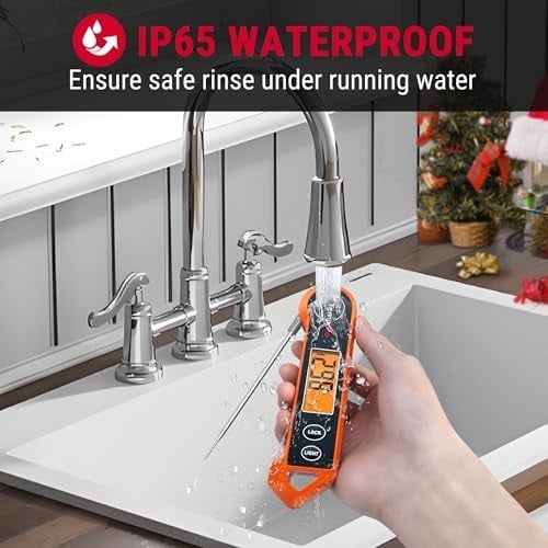 Thermopro TP19H Su Geçirmez Dijital Et Termometresi, Otomatik Dönen Işıklı Ekran, Hareket Sensörlü Hızlı Okuyan prob