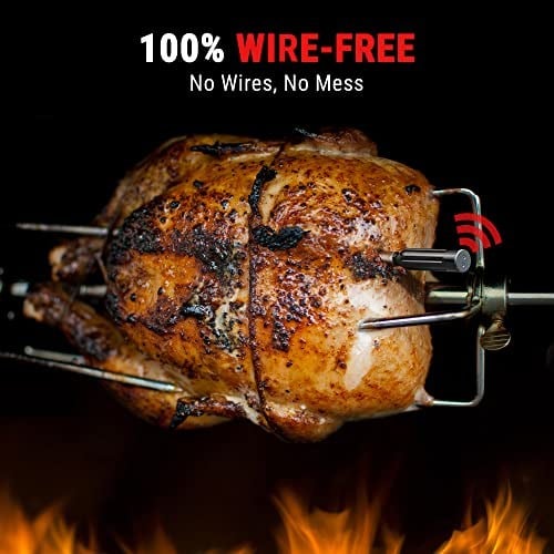 ThermoPro TP961 TempSpike Tam Kablosuz Akıllı Et Termometresi, 150m Menzilli Bluetooth ve Çift Sensörlü Barbekü Isı Ölçer