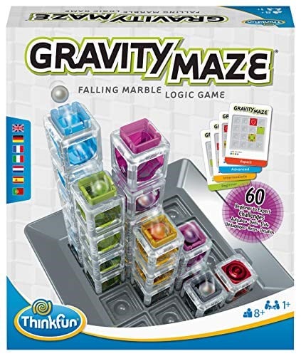 ThinkFun - 76433 - Gravity Maze - 8 yaşından büyük kız ve erkek çocuklar için heyecan verici küre labirenti. Yeni ambalaj tasarımında bilyeli pistli beyin eğitimi