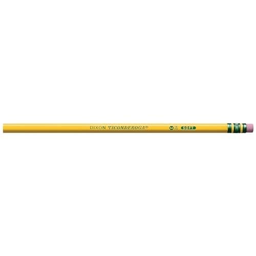 Ticonderoga Ahşap Kasalı Kalemler, Bilenmemiş, 2 HB Yumuşak, Sarı, 72 Adet