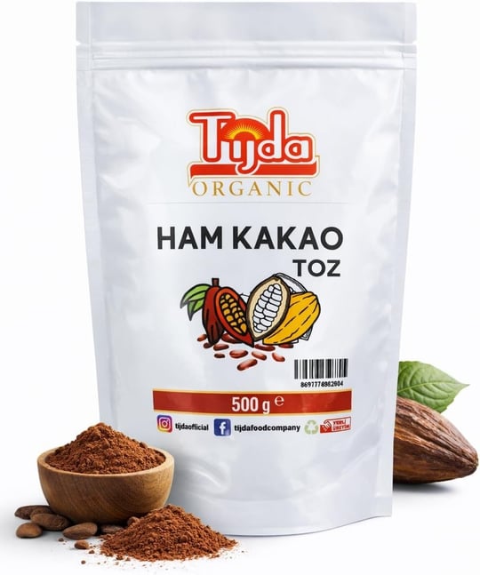 Tijda Ham Kakao Toz Glutensiz,Vegan 500 Gr