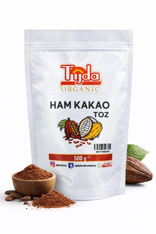 Tijda Ham Kakao Toz Glutensiz,Vegan 500 Gr