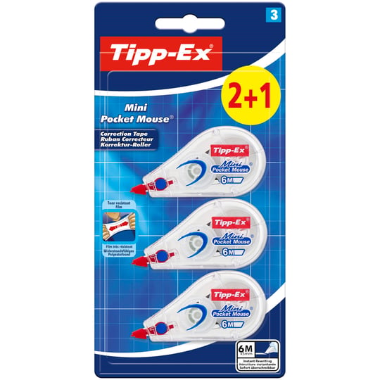 Tipp-Ex Mini Pocket Mouse Şerit Silici, 2+1 Blister