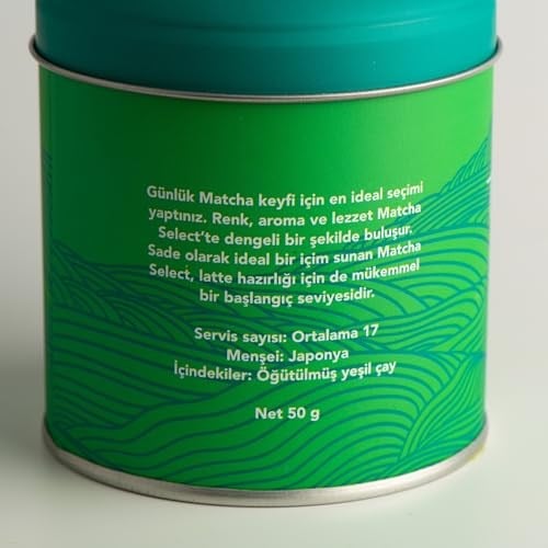 Toganoo Matcha Select - Japon Yeşil Çay Tozu (50g) - Latte, Smoothie ve Tarifler İçin İdeal - Premium Grade - Şekersiz, Vegan ve Katkısız