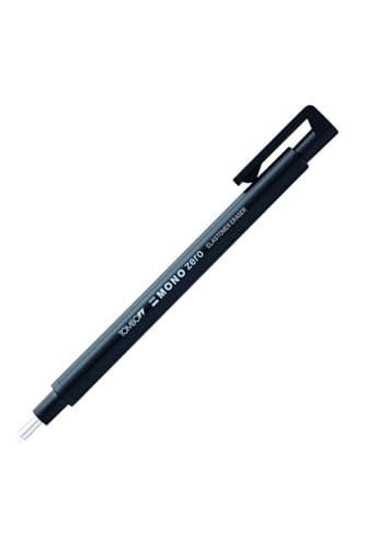 Tombow Mono Zero Kalem Silgi, Yuvarlak Uç, 2,3Mm, Siyah