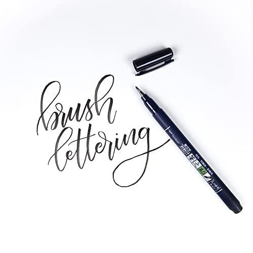 Tombow WS-BH-1P Fudenosuke Sert Uçlu Fırça Kalemi - Siyah