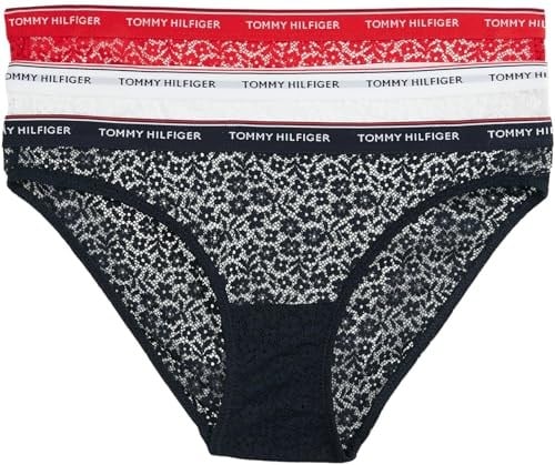 Tommy Hilfiger 3 Paket Bikini Dantel (Ext Boyutları) Bikini Külot Kadın