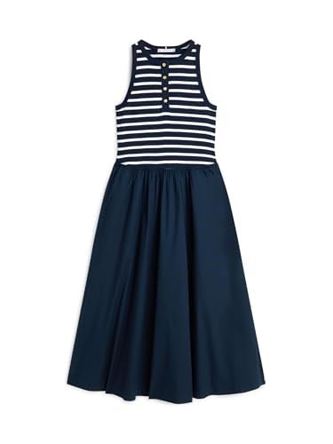 Tommy Hilfiger Çizgili% 100 Pamuk Regular Fit Pileli Maxi Boy Elbise Bayan ELBİSE WW0WW49628 0X3 - Bedenler: M, L, XL