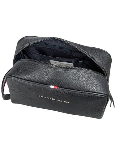 Tommy Hilfiger Erkek ESSENTIAL PU WASHBAG Çanta Black Tek Beden