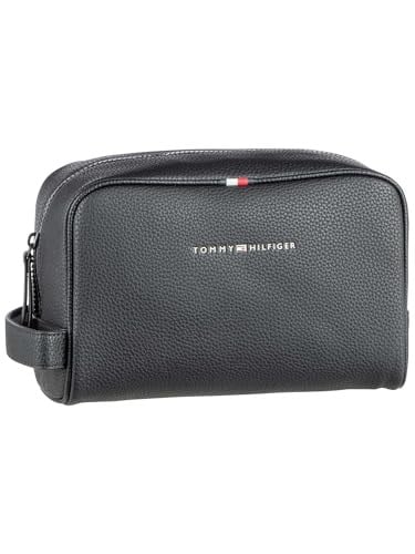 Tommy Hilfiger Erkek ESSENTIAL PU WASHBAG Çanta Black Tek Beden