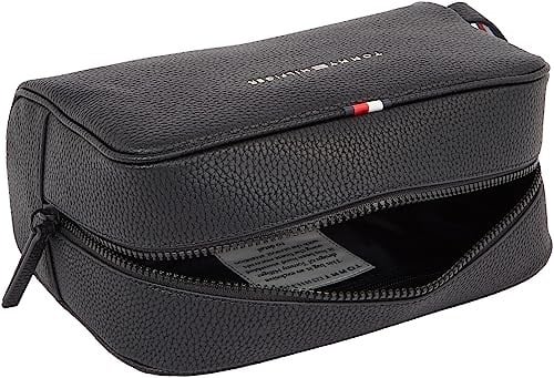 Tommy Hilfiger Erkek ESSENTIAL PU WASHBAG Çanta Black Tek Beden
