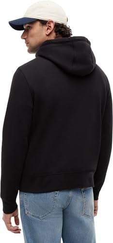 Tommy Hilfiger Erkek İşlemeli Marka Logo Kanguru Cep Hoodie Uzun Kollu Sweatshirt