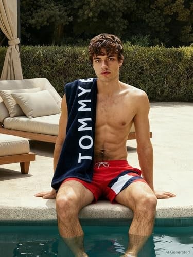 Tommy Hilfiger Erkek Orta İpli Yüzme Şortu