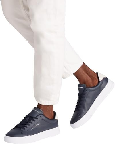 Tommy Hilfiger Erkek Th Court Lth Detail Ess Spor Ayakkabı