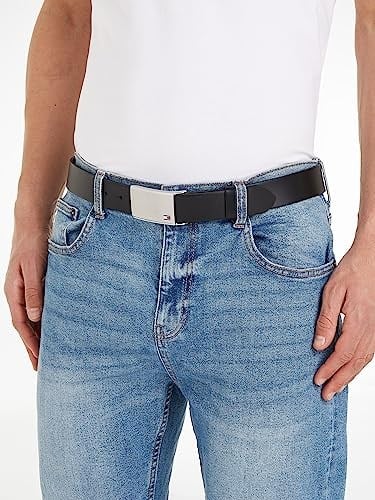 Tommy Hilfiger Erkek TH PLAQUE BELT 3.5 ADJ Kemer