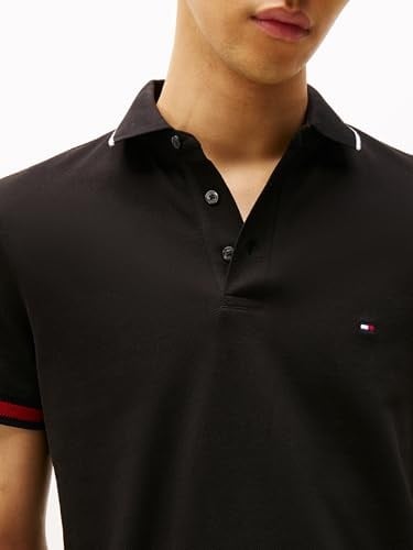 Tommy Hilfiger Flag Cuff Slim Fit Polo Mw0mw38458 S/S Polo Erkek