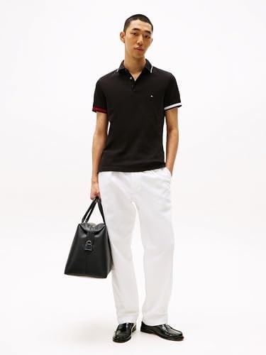 Tommy Hilfiger Flag Cuff Slim Fit Polo Mw0mw38458 S/S Polo Erkek