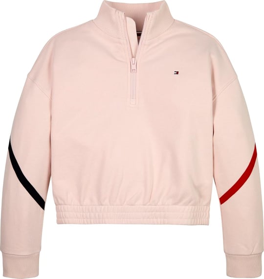 Tommy Hilfiger Global Stripe Half Zip Sweatshirt Kız çocuk