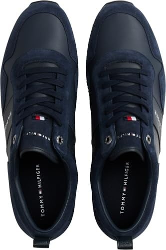 Tommy Hilfiger İkonik deri süet karışımı Runner Spor AyakkabıErkek