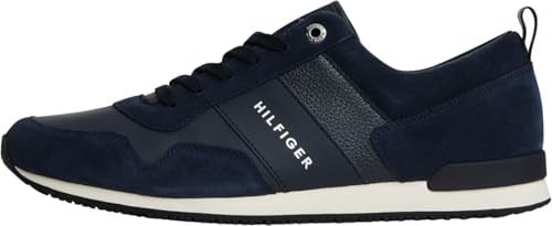 Tommy Hilfiger İkonik deri süet karışımı Runner Spor AyakkabıErkek