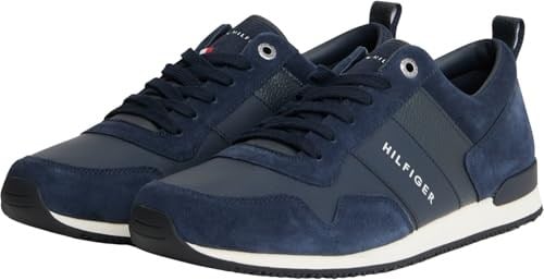 Tommy Hilfiger İkonik deri süet karışımı Runner Spor AyakkabıErkek