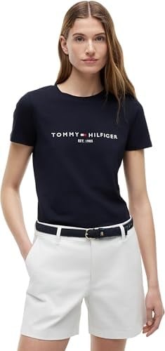 Tommy Hilfiger Kadın Kısa Kollu Tişört Heritage Hilfiger C-nk Reg Tee