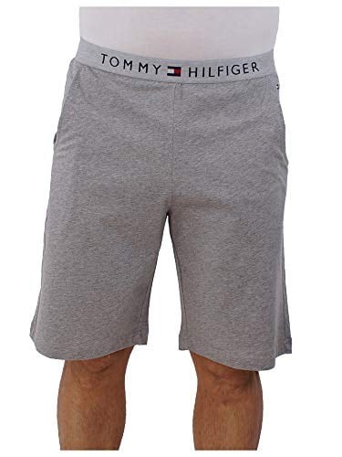 Tommy Hilfiger Klasik Logo Erkek Jersey Lounge Şort, Gri Heather