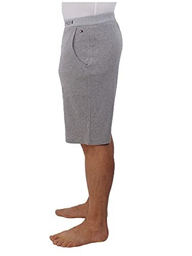 Tommy Hilfiger Klasik Logo Erkek Jersey Lounge Şort, Gri Heather