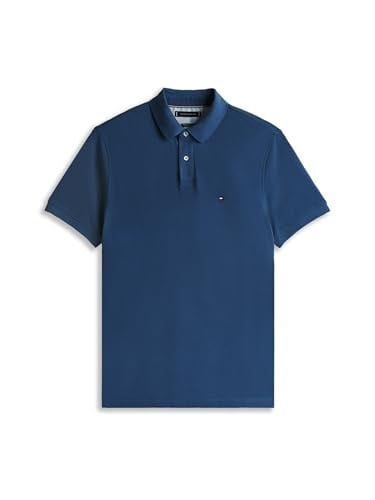 Tommy Hilfiger Mavi Polo Yaka T-Shirt MW0MW17770 DBZ, MW0MW17770DBZ