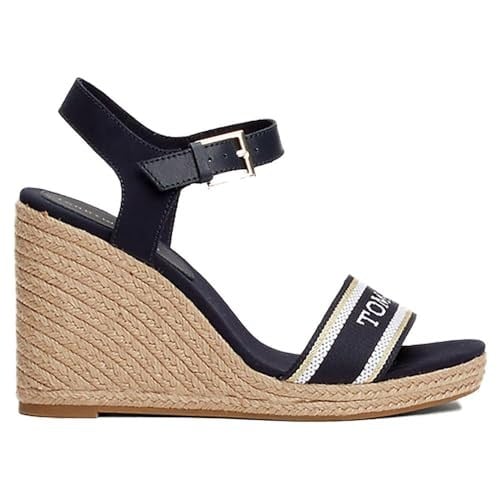 Tommy Hilfiger Mono Webbing High Wedge Sandal SandaletKadın