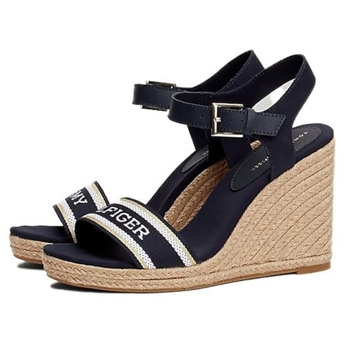 Tommy Hilfiger Mono Webbing High Wedge Sandal SandaletKadın