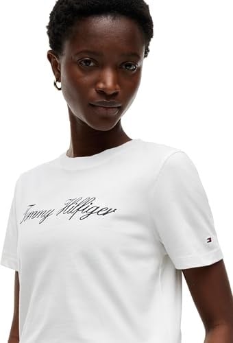 Tommy Hilfiger NOS SCRIPT REGULAR C-NK SS Tişört Kadın