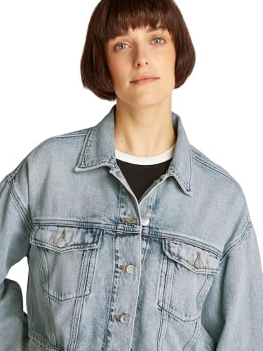 Tommy Hilfiger OVSZ CROP TRUCKER JACKET BI6012 Ceket Kadın