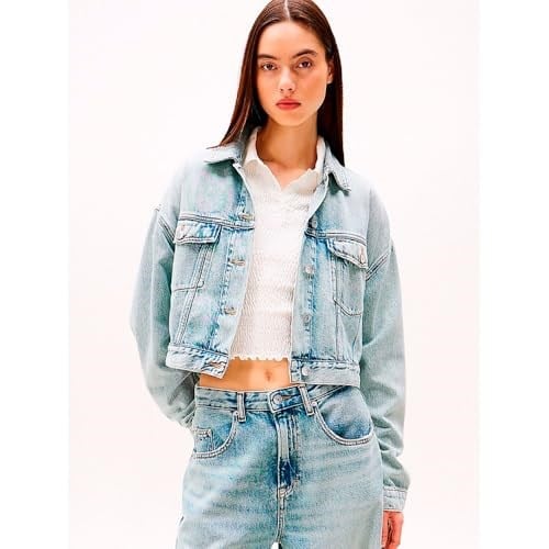 Tommy Hilfiger OVSZ CROP TRUCKER JACKET BI6012 Ceket Kadın