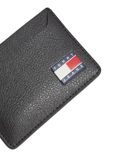 Tommy Hilfiger TJM HERITAGE LEATHER CC HOLDER Erkek Cüzdan, Siyah, Tek Beden
