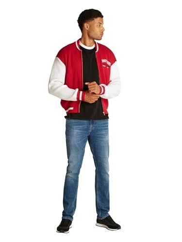 Tommy Hilfiger TJM RLX VARSITY BASEBALL SWEATER Polo Kazak Erkek