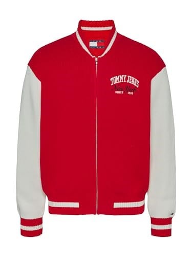Tommy Hilfiger TJM RLX VARSITY BASEBALL SWEATER Polo Kazak Erkek